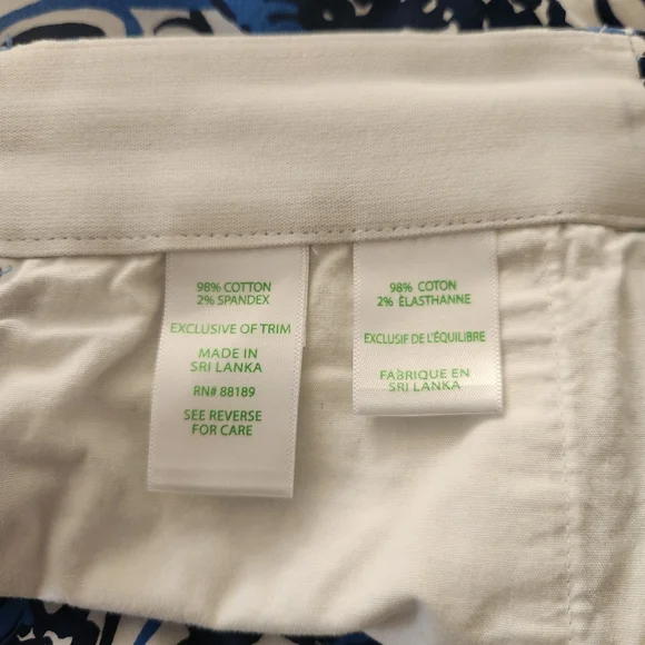 Lilly Pulitzer Blue and White Women's Shorts - Picture 6 of 6